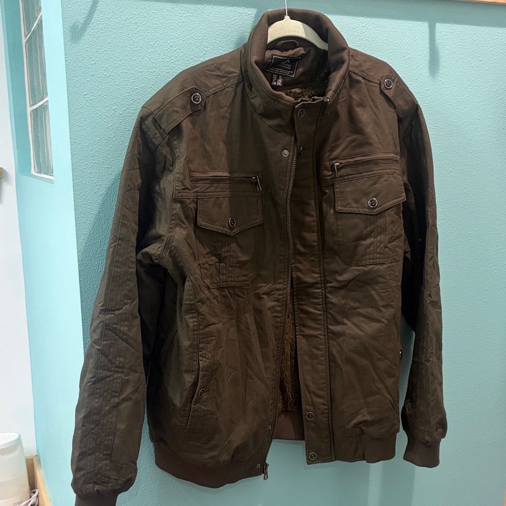 Men's Military Style Dark Green Jacket